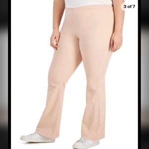 NWT Tinseltown Women's Trendy Plus Pull-On Flare-Leg Jeans (Rose Brown, 24W)
